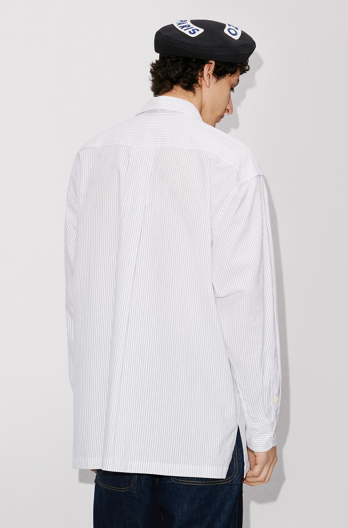 Chemise oversize à rayures "Boke Flower" - Midnight Blue