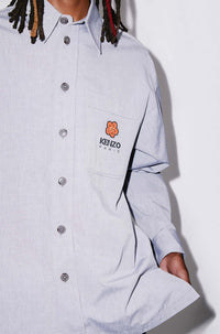 Chemise oversize "Boke Flower Crest" - Midnight Blue