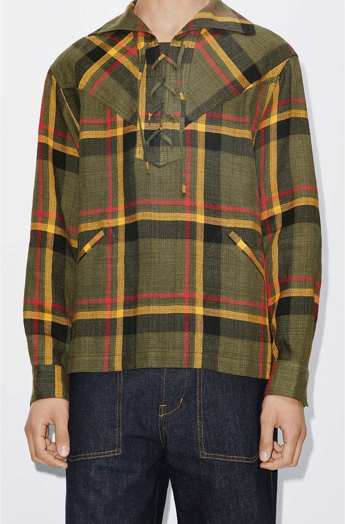 Surchemise oversize à carreaux - Khaki