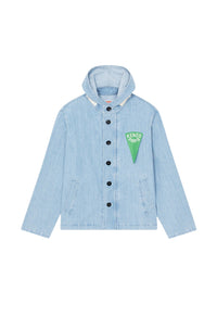 Kenzo Sailor Denim Parka - Stone Bleached Blue Denim