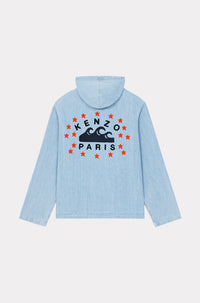 Kenzo Sailor Denim Parka - Stone Bleached Blue Denim
