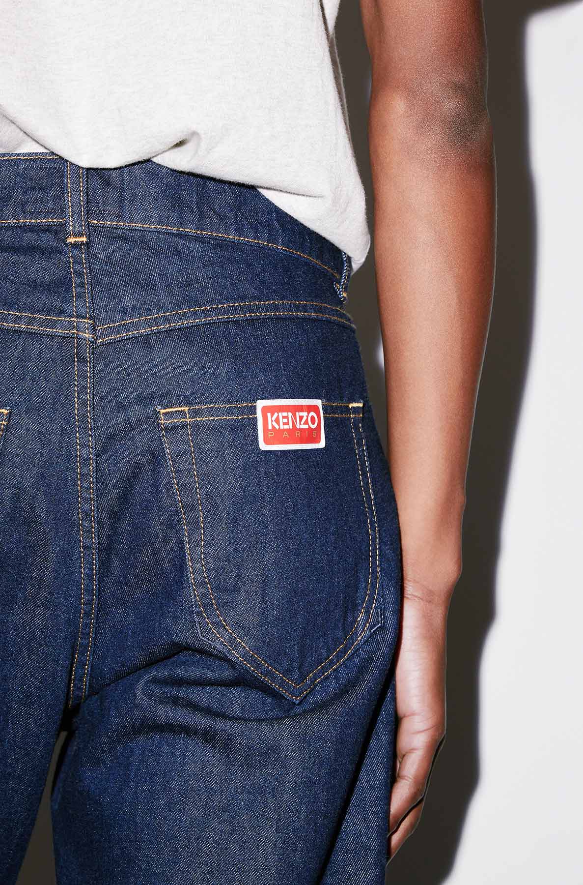 Jean droit Asagao - Rinse Blue Denim
