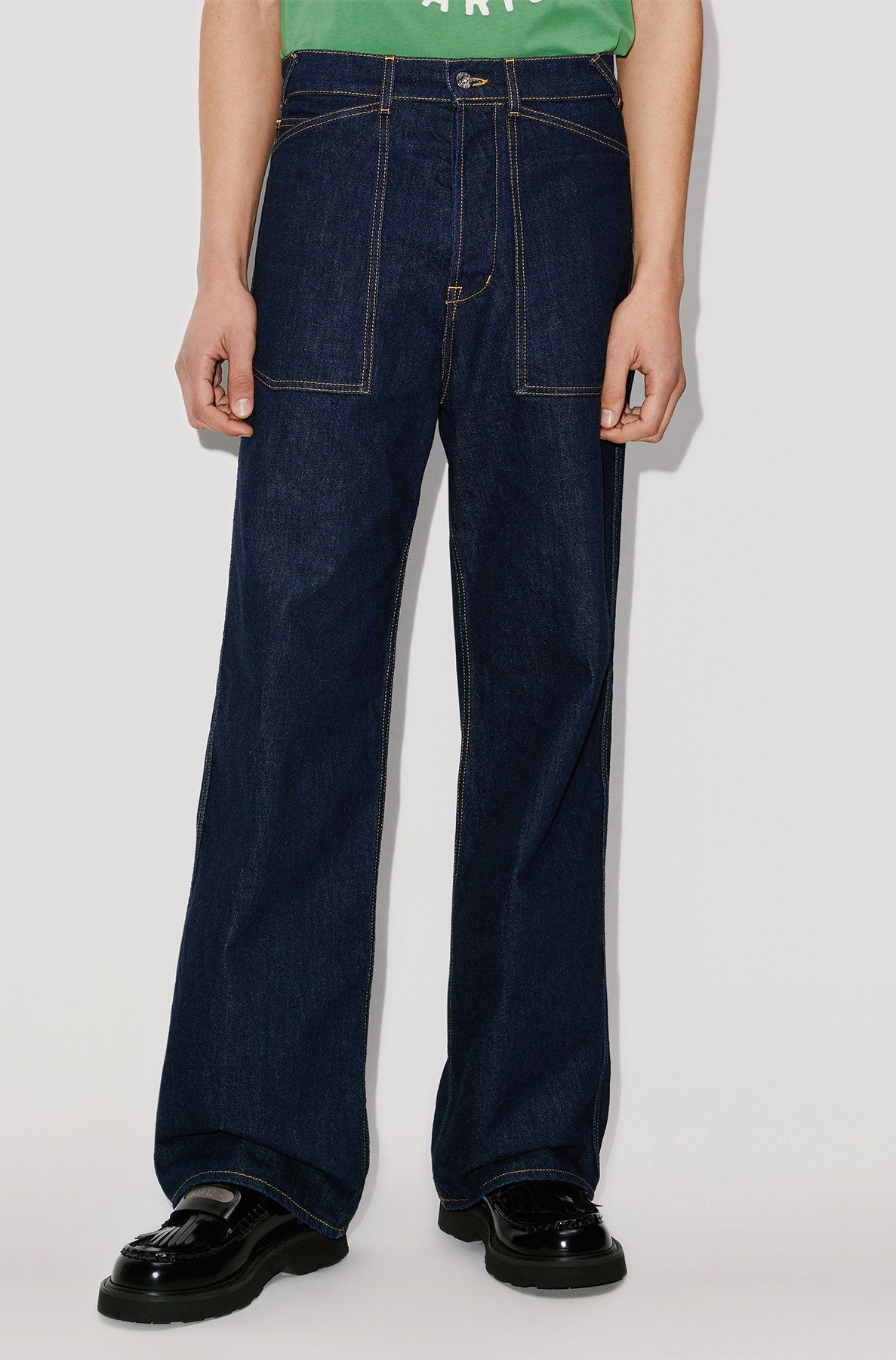 Loose sailor jeans - Rinse Blue