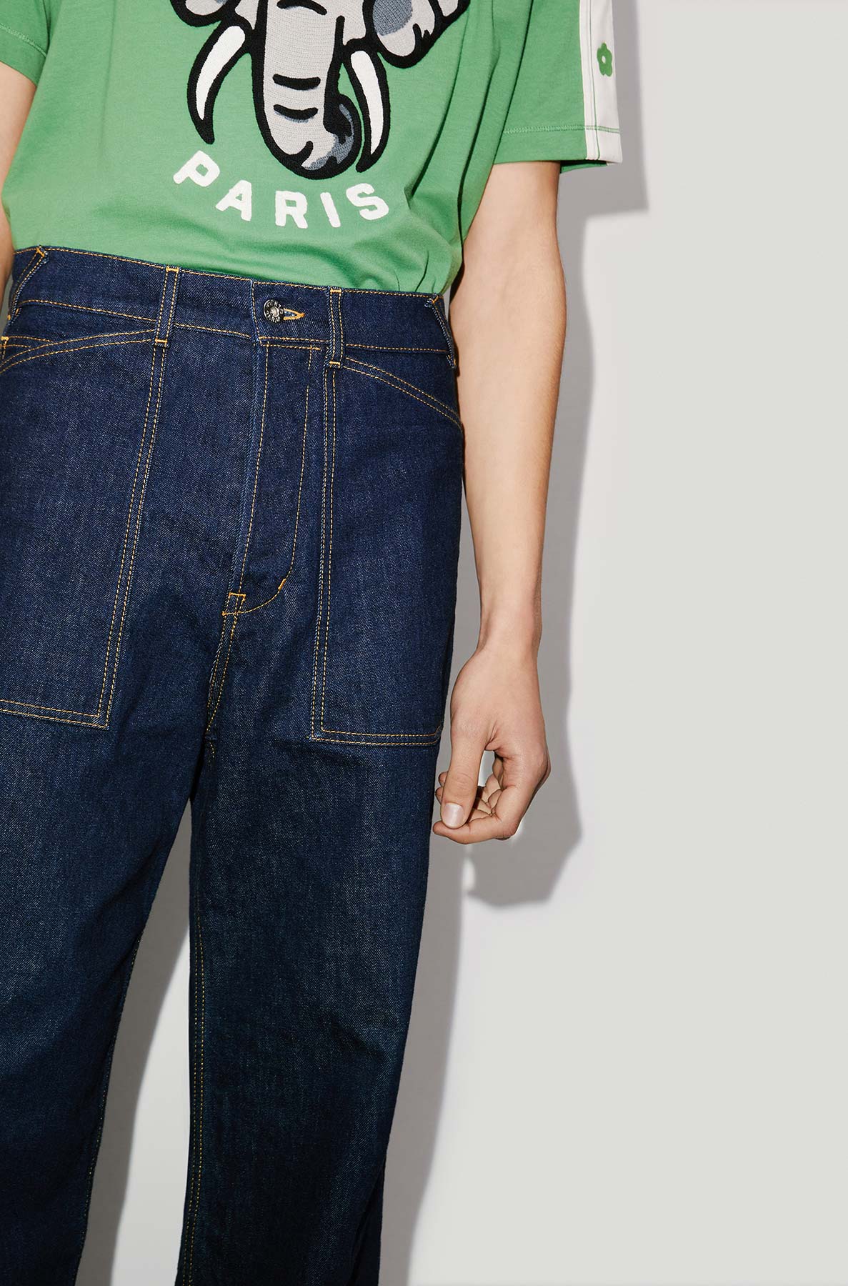 Loose sailor jeans - Rinse Blue