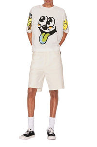 Himawari denim shorts - Bleached White