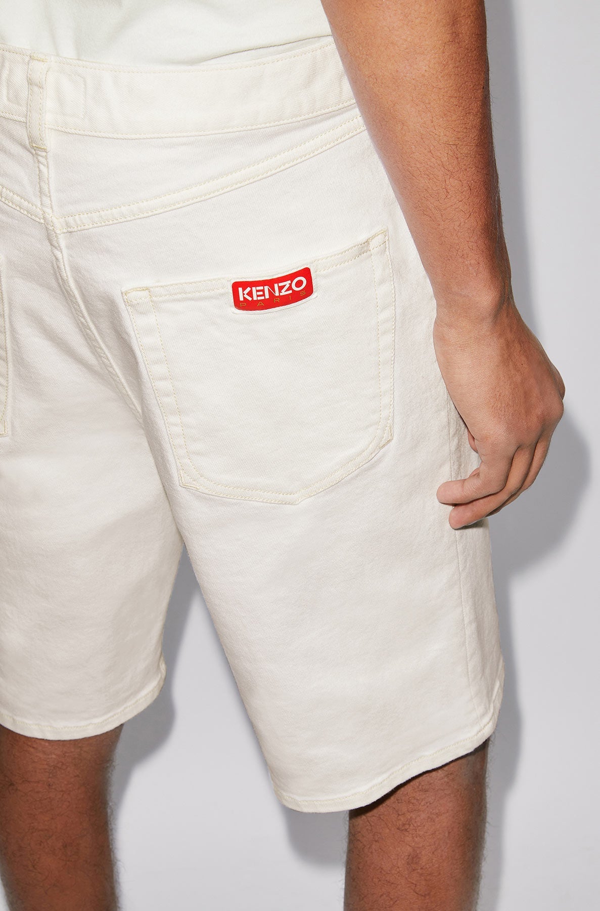 Himawari denim shorts - Bleached White