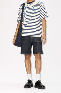 Sailor denim shorts - Rinse Blue