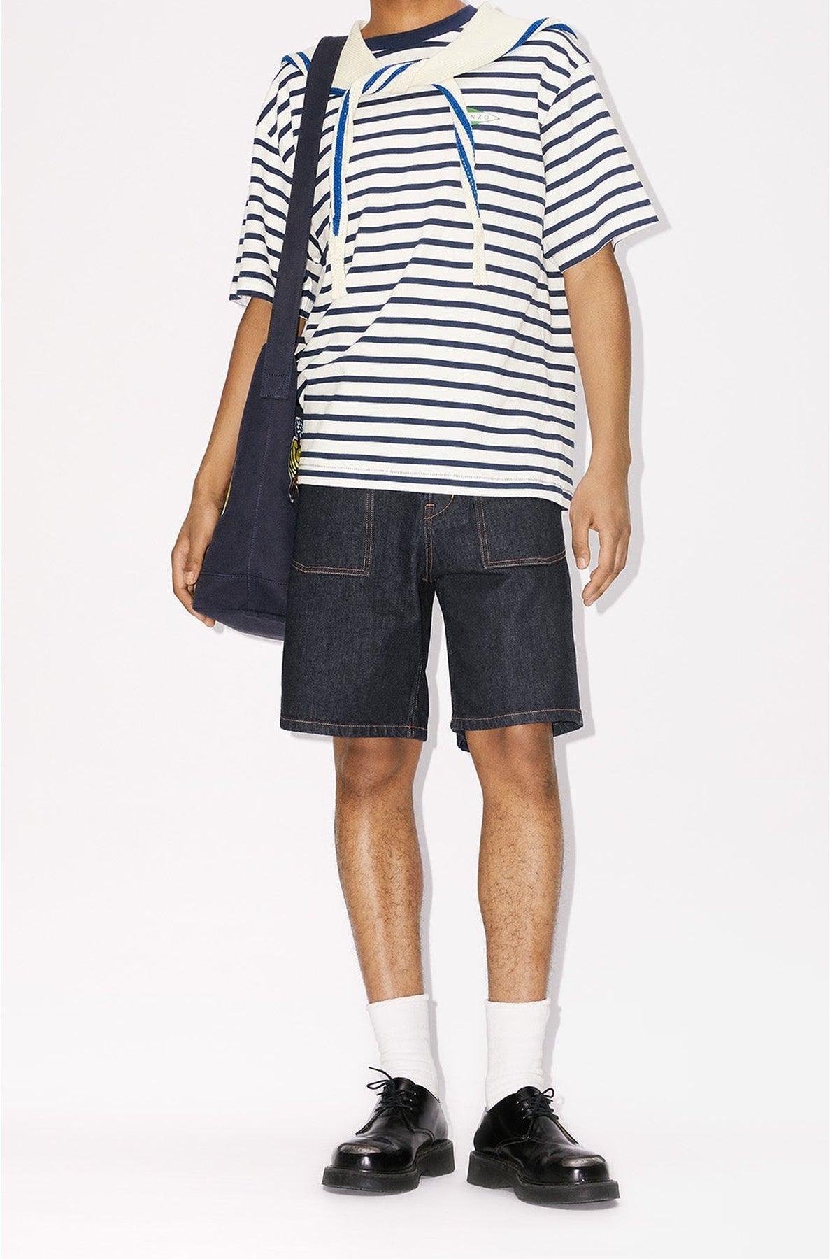 Sailor denim shorts - Rinse Blue