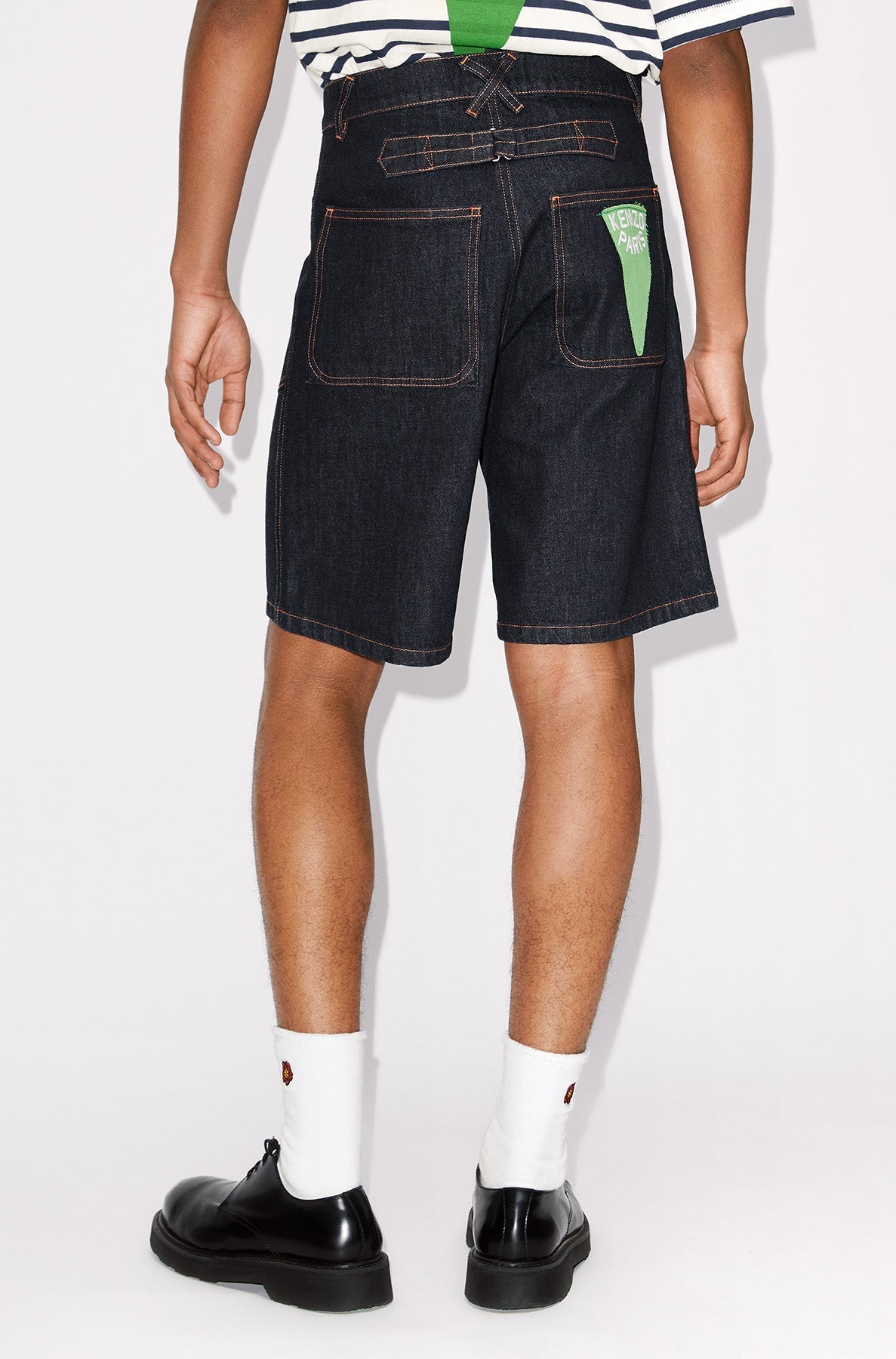 Sailor denim shorts - Rinse Blue
