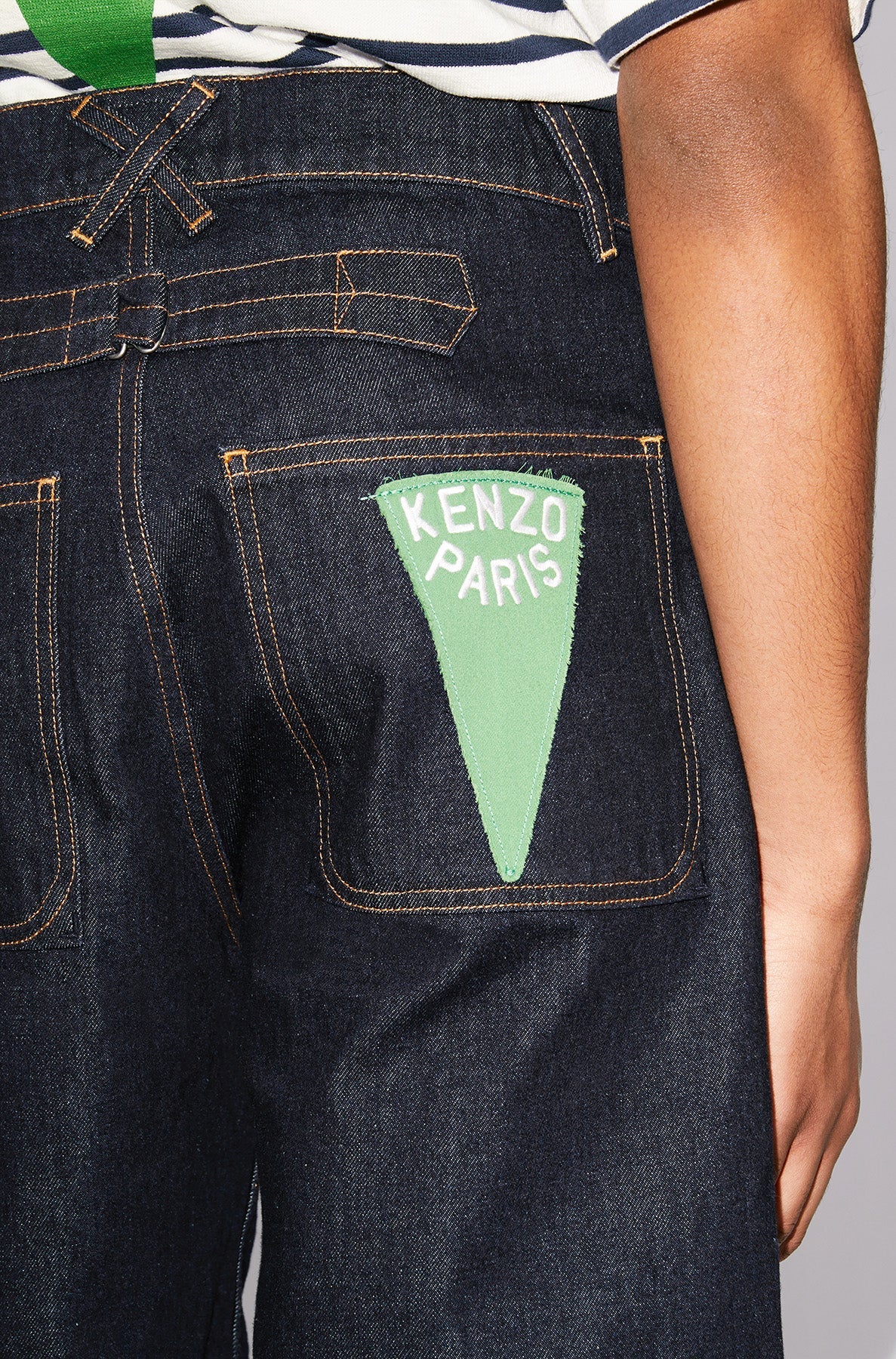 Sailor denim shorts - Rinse Blue