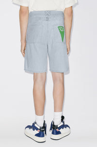 Short en denim ample Sailor - Bleached Blue