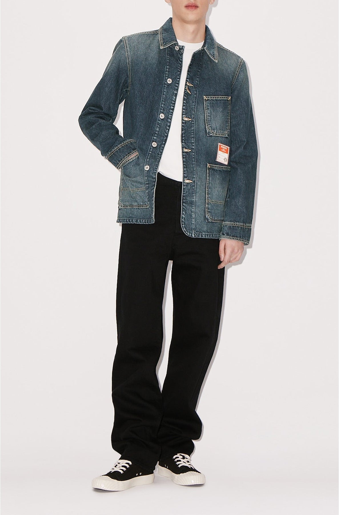Veste workwear en denim - Dark Stone Blue Denim