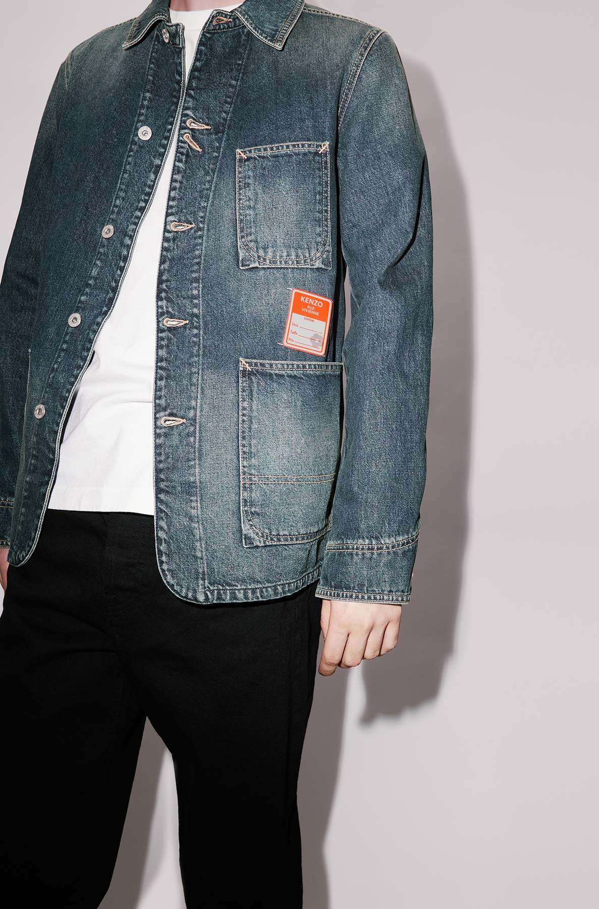 Veste workwear en denim - Dark Stone Blue Denim