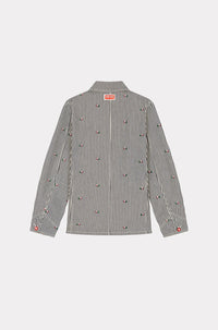 Kenzo Pixel Striped Denim Jacket - Rinse Blue