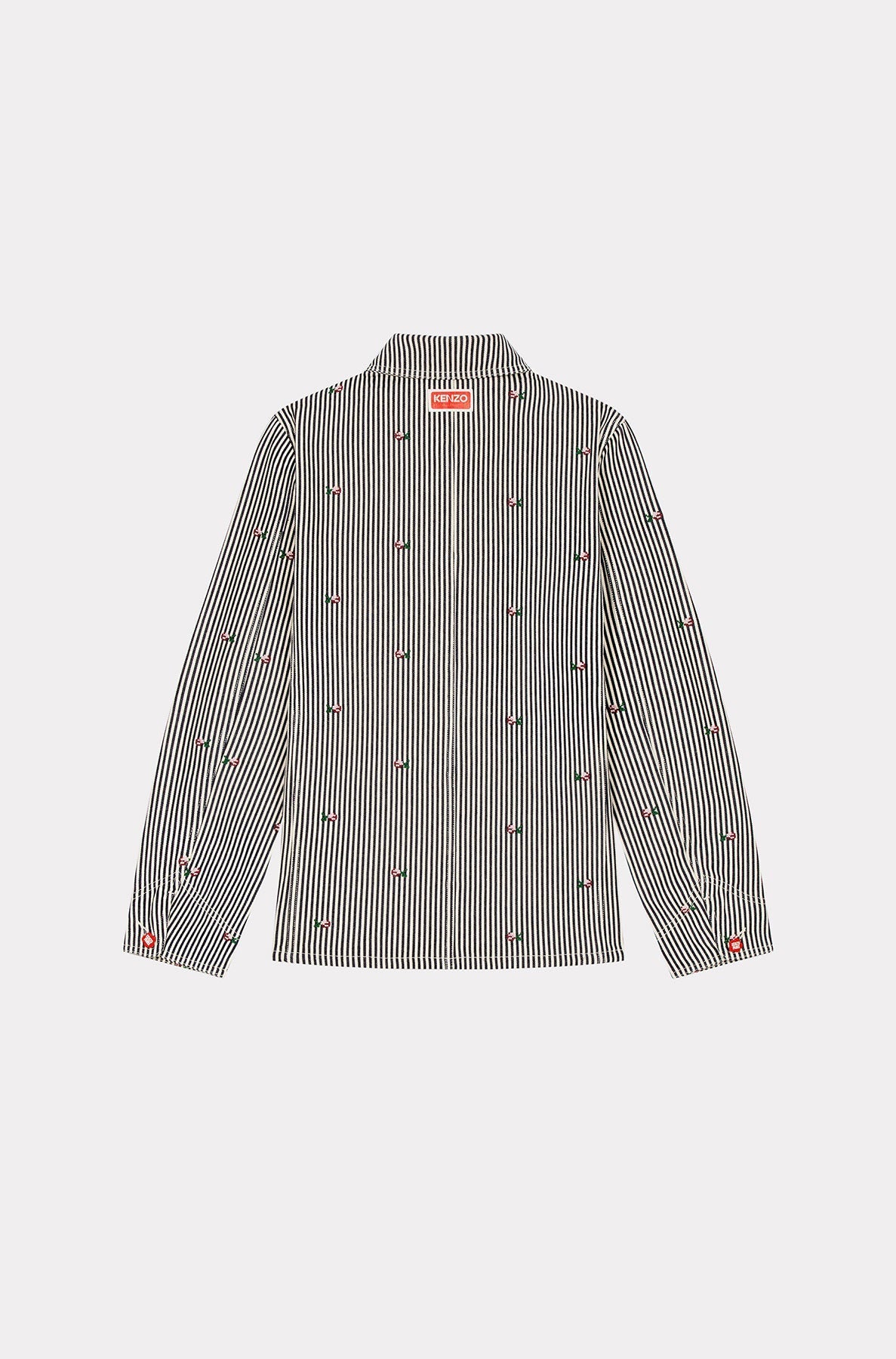 Kenzo Pixel Striped Denim Jacket - Rinse Blue