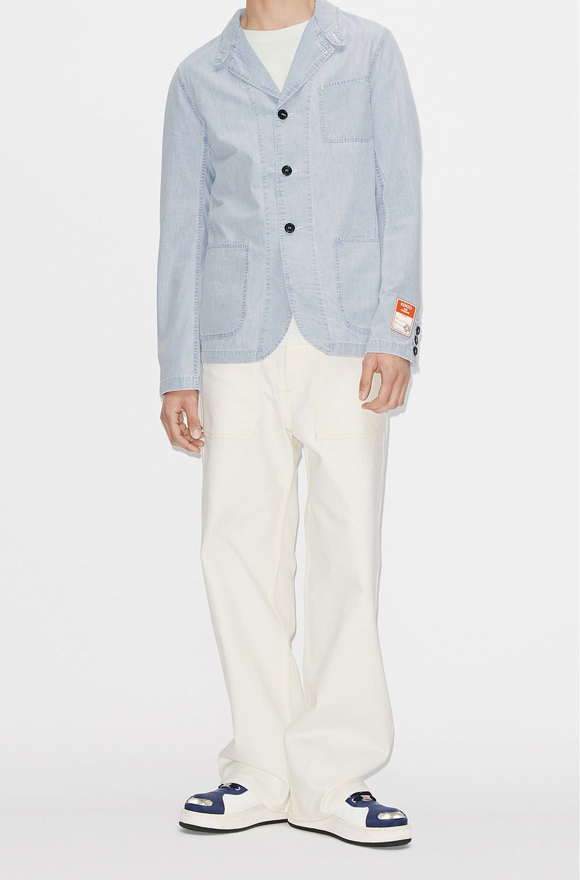 Veste denim à poches - Bleached Blue