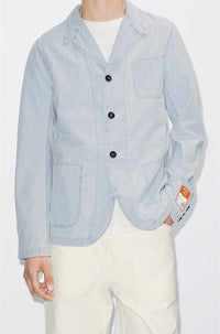 Veste denim à poches - Bleached Blue