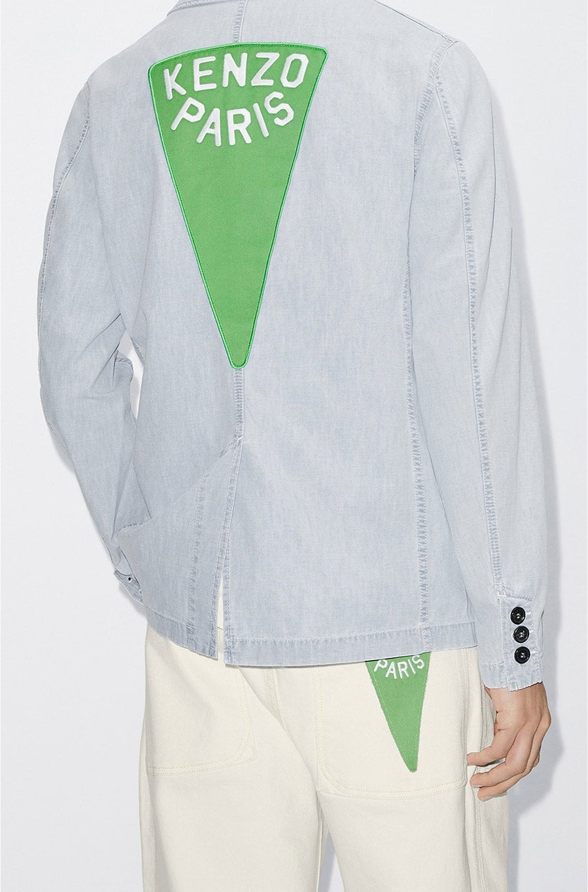 Veste denim à poches - Bleached Blue