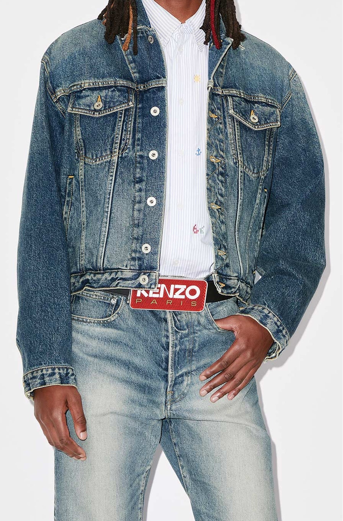 Trucker denim jacket - Medium Stone Blue Denim