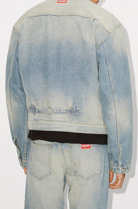 Boxy denim jacket - Stone Dirty Blue