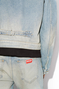 Boxy denim jacket - Stone Dirty Blue