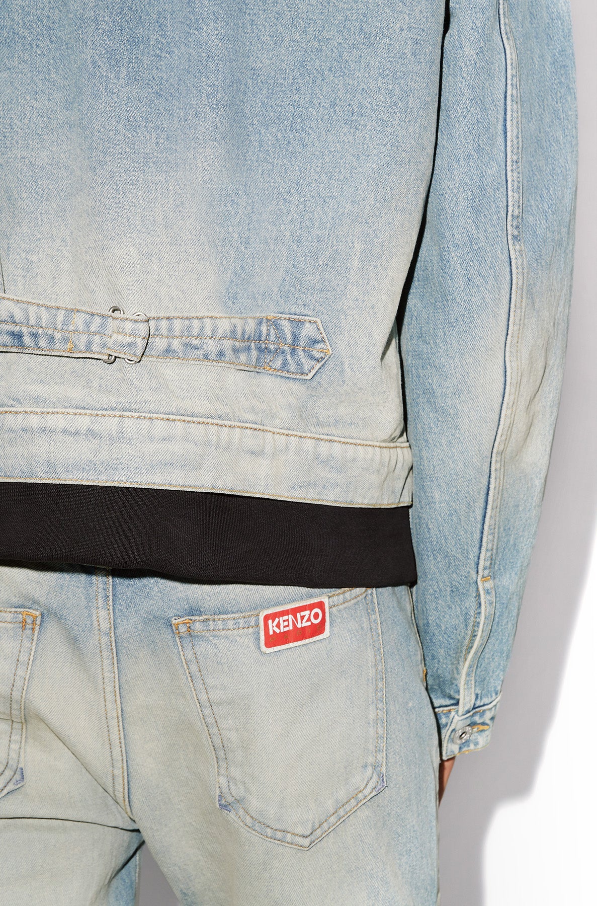 Boxy denim jacket - Stone Dirty Blue