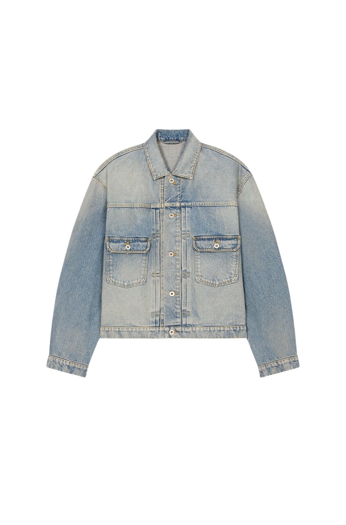 Boxy denim jacket - Stone Dirty Blue