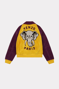 Veste varsity "Kenzo Éléphant" en cuir suédé - Golden Yellow
