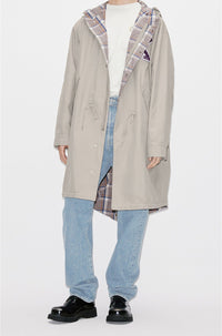 Parka mi-longue Varsity - Pearl Grey