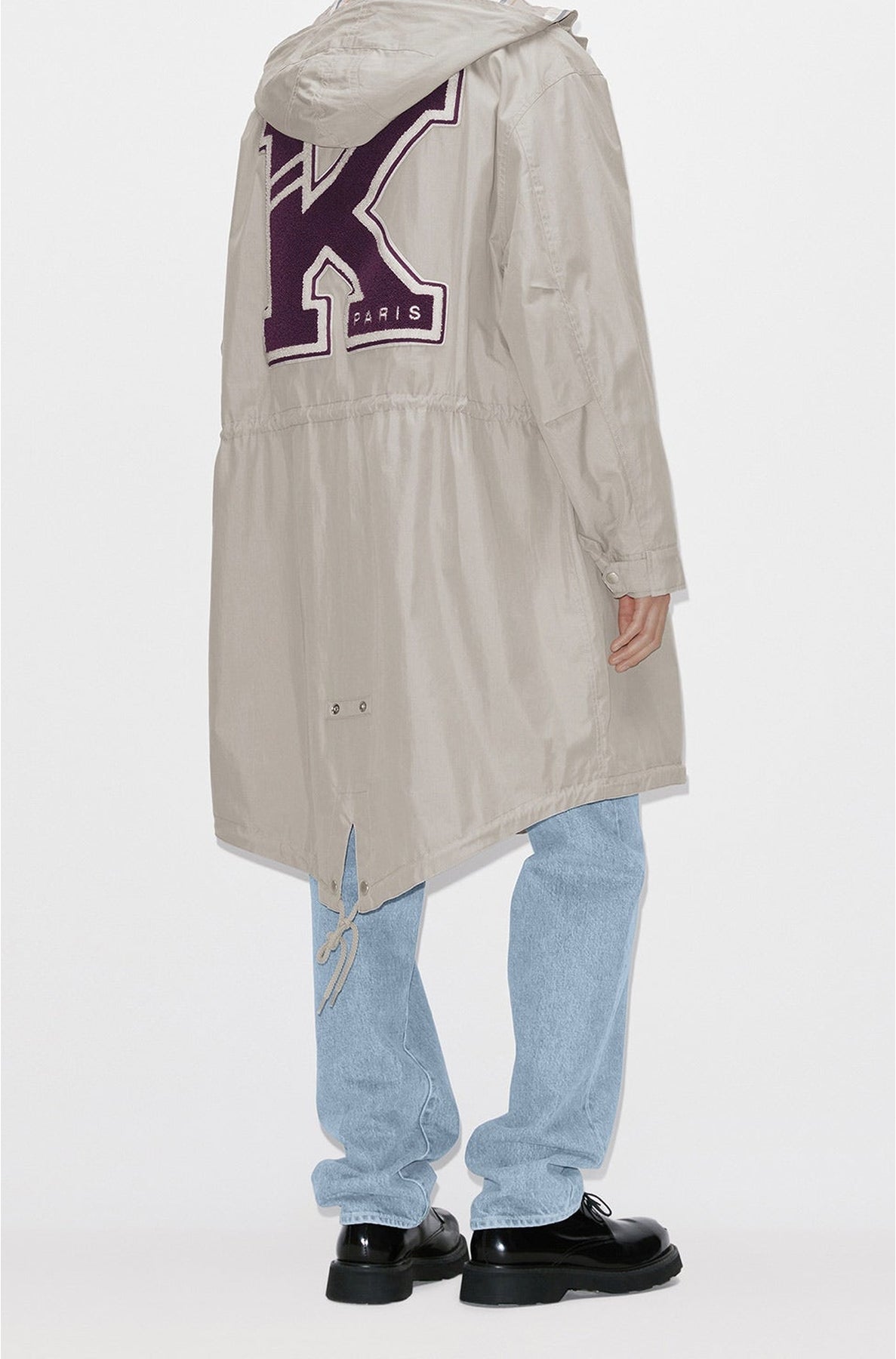 Parka mi-longue Varsity - Pearl Grey