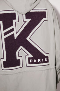 Parka mi-longue Varsity - Pearl Grey