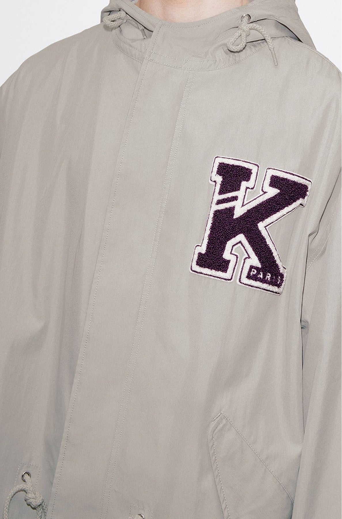 Parka mi-longue Varsity - Pearl Grey