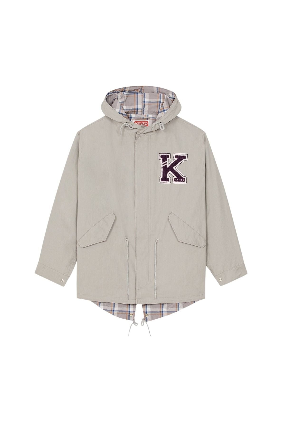 Parka mi-longue Varsity - Pearl Grey
