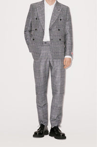 Pantalon de tailleur Wavy check - Black
