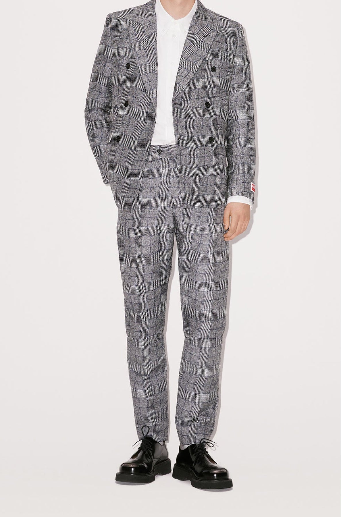 Wavy Check Slim Pant