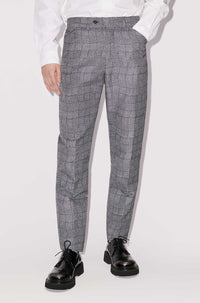 Pantalon de tailleur Wavy check - Black