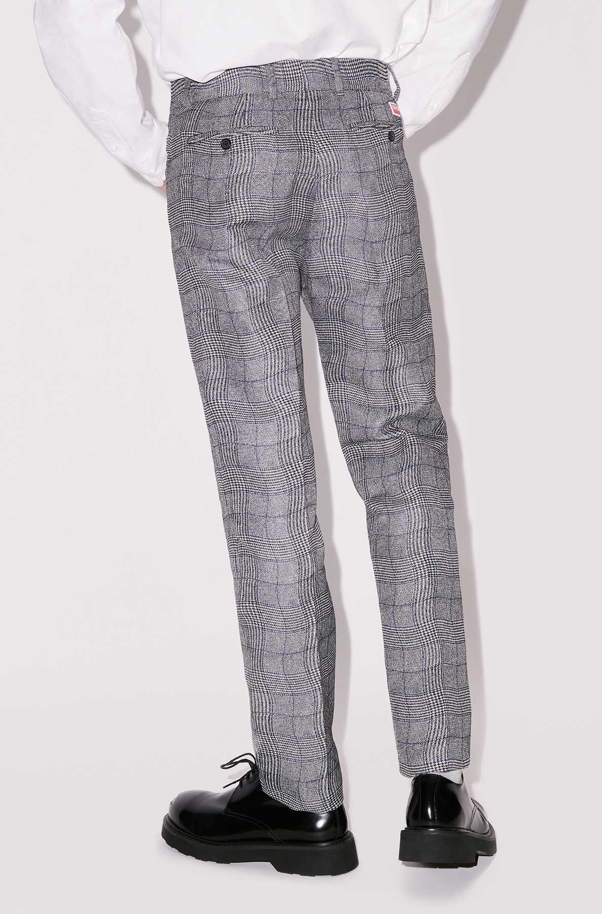 Pantalon de tailleur Wavy check - Black