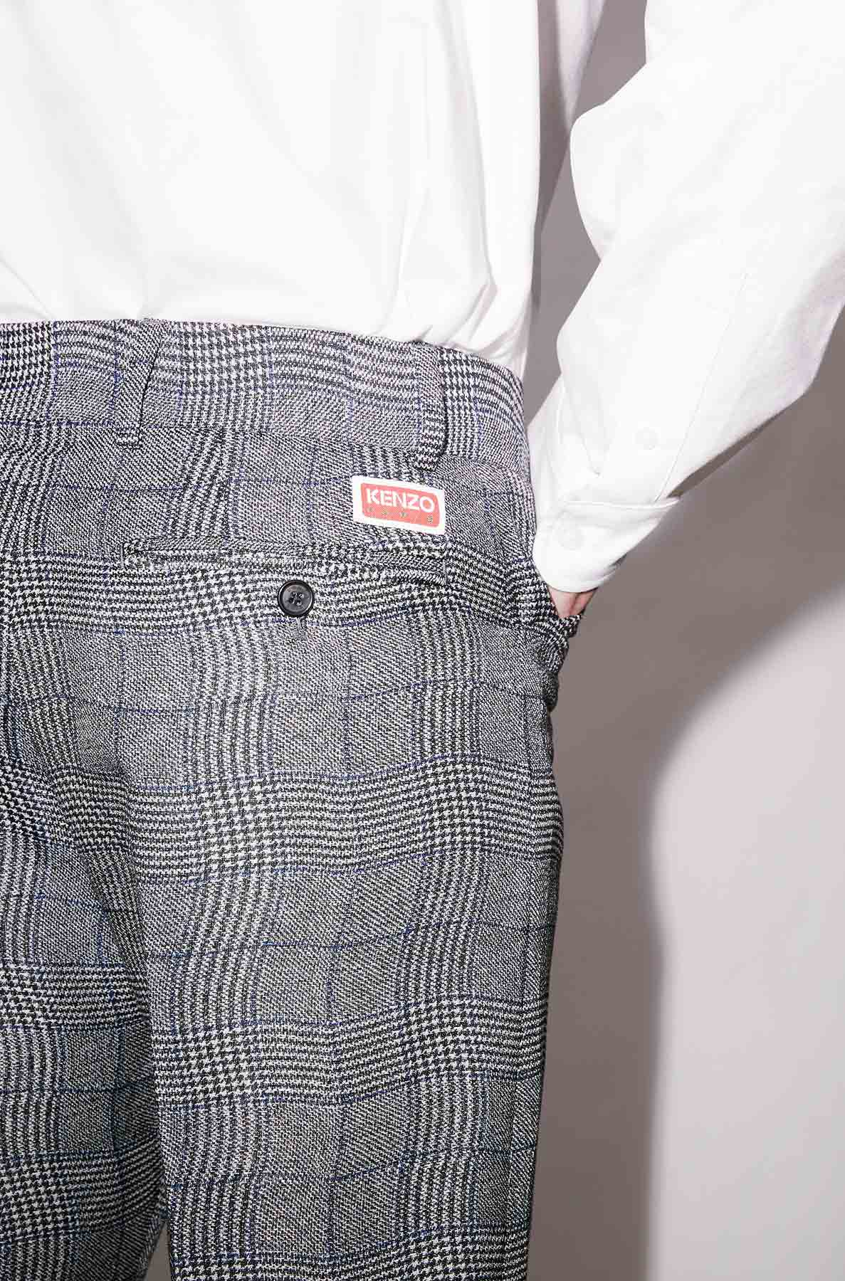 Pantalon de tailleur Wavy check - Black
