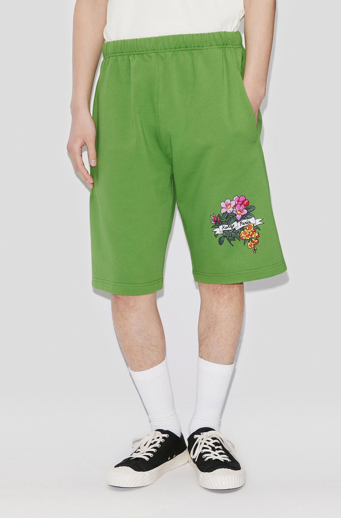 Short Aloha Flower Tattoo - Grass Green