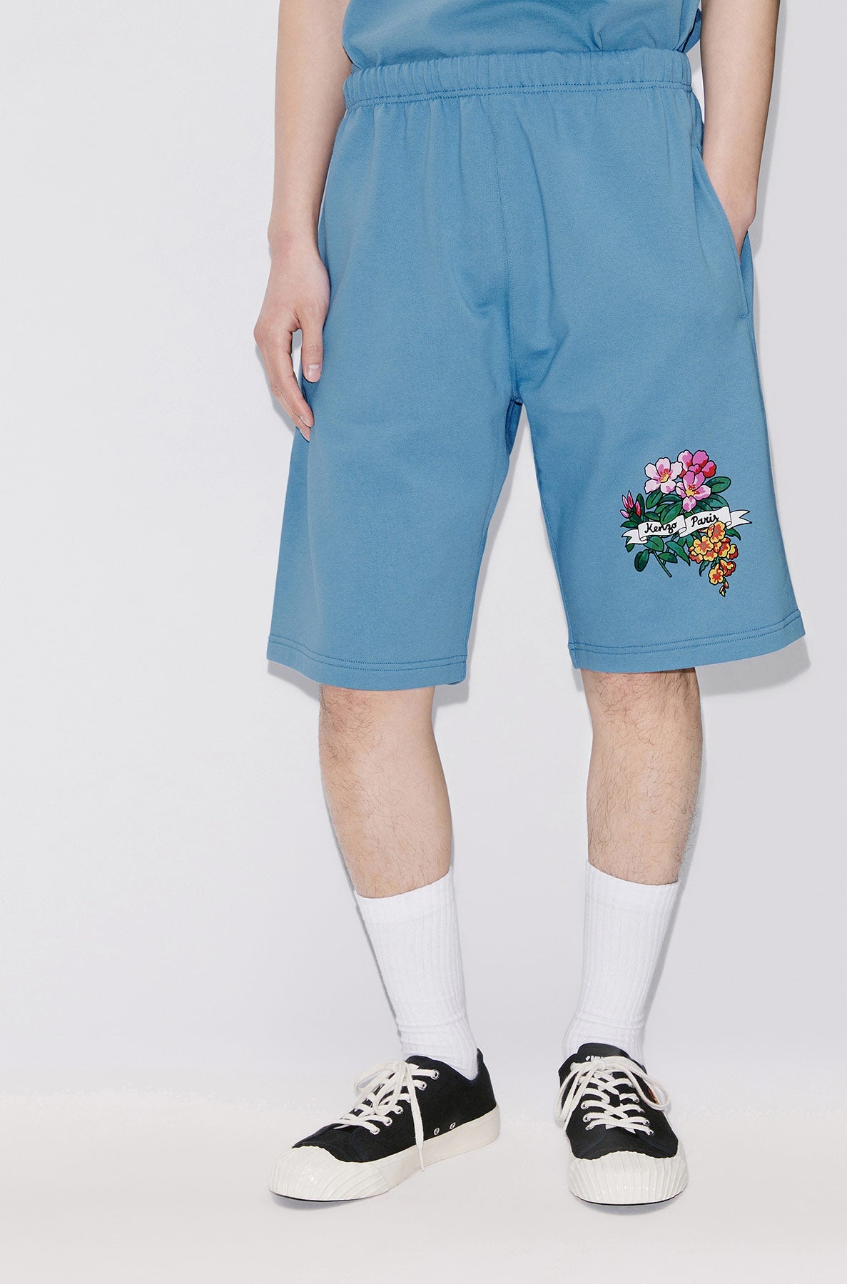 Short classique à fleurs hawaïennes - Cyan