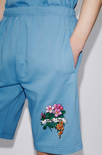 Short classique à fleurs hawaïennes - Cyan