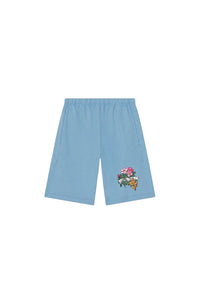 Short classique à fleurs hawaïennes - Cyan