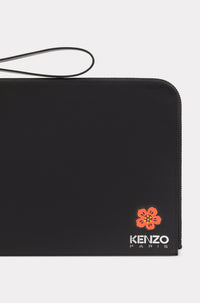 Grande pochette "Boke Flower" en cuir - Black