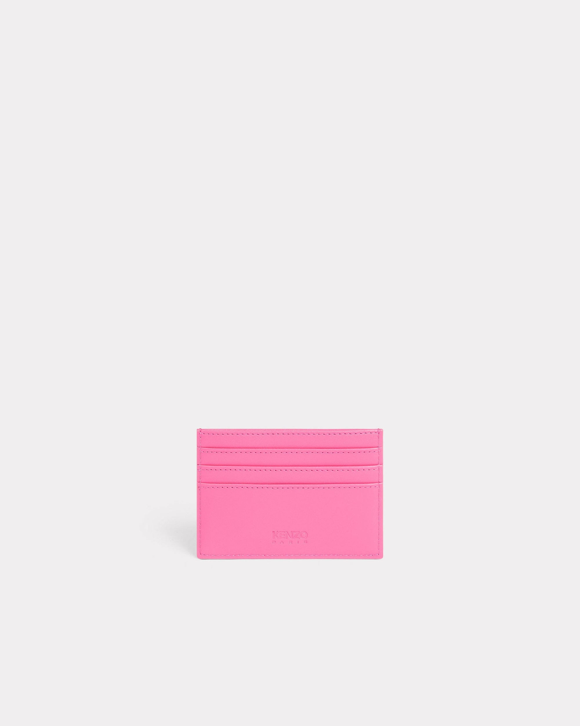 Porte-carte "Kenzo Paris" en cuir - Deep Fuschia