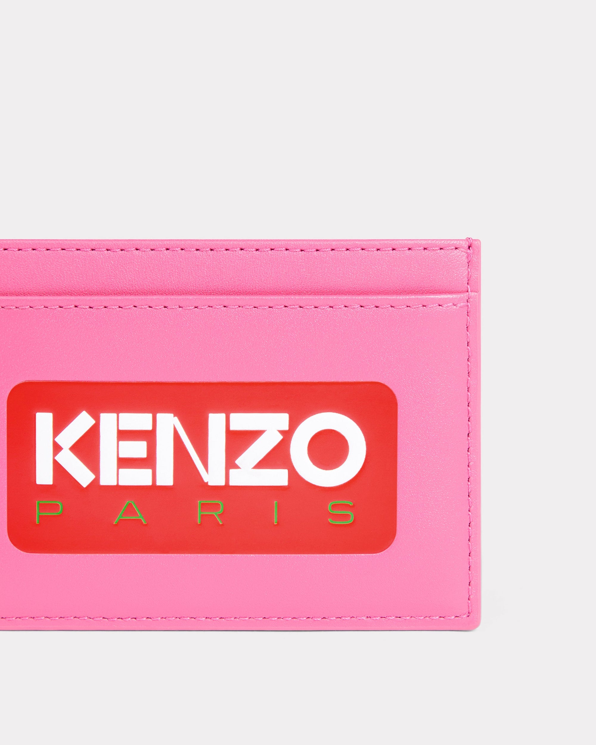 Porte-carte "Kenzo Paris" en cuir - Deep Fuschia
