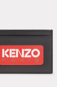 Porte-cartes "Kenzo Paris" en cuir - Black
