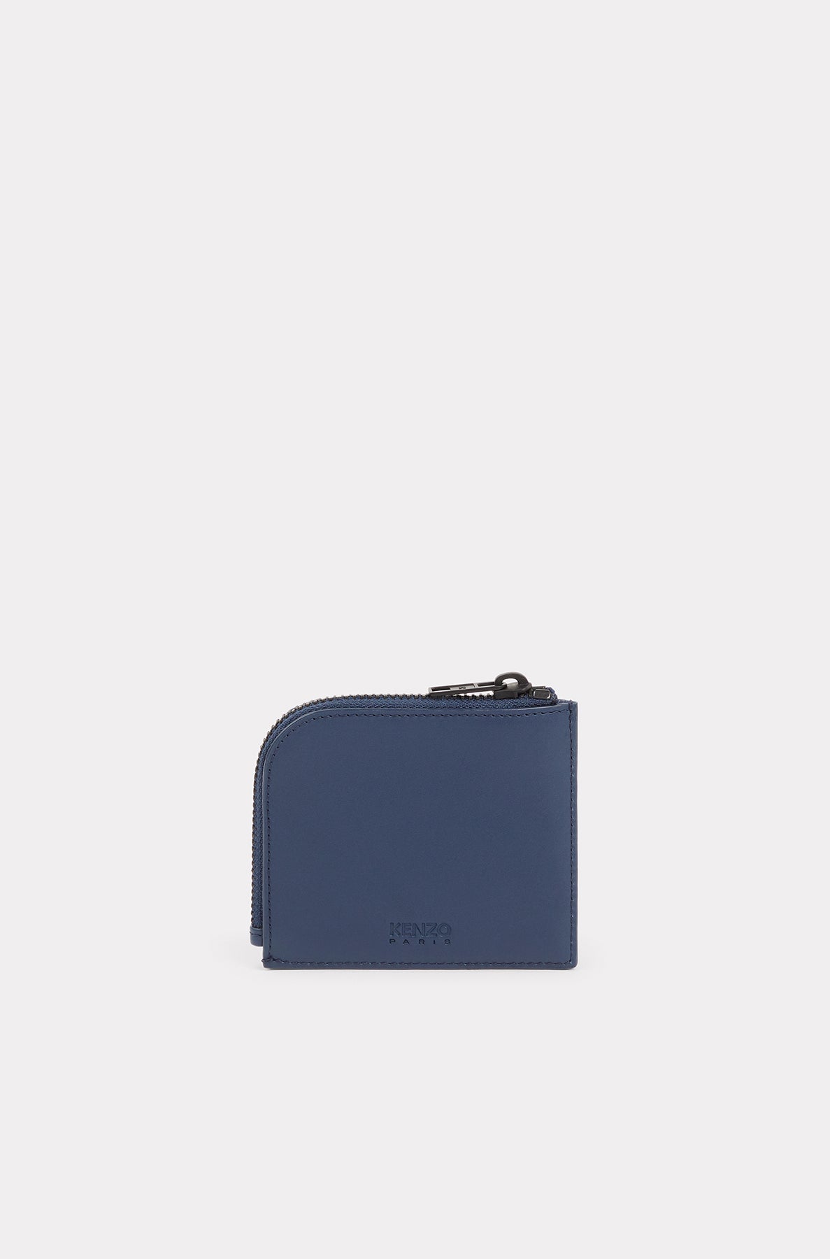 Portefeuille Kenzo Paris zippé en cuir - Midnight Blue