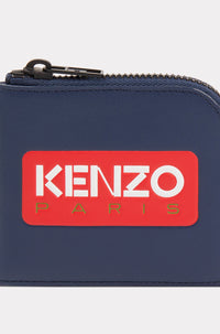 Portefeuille Kenzo Paris zippé en cuir - Midnight Blue