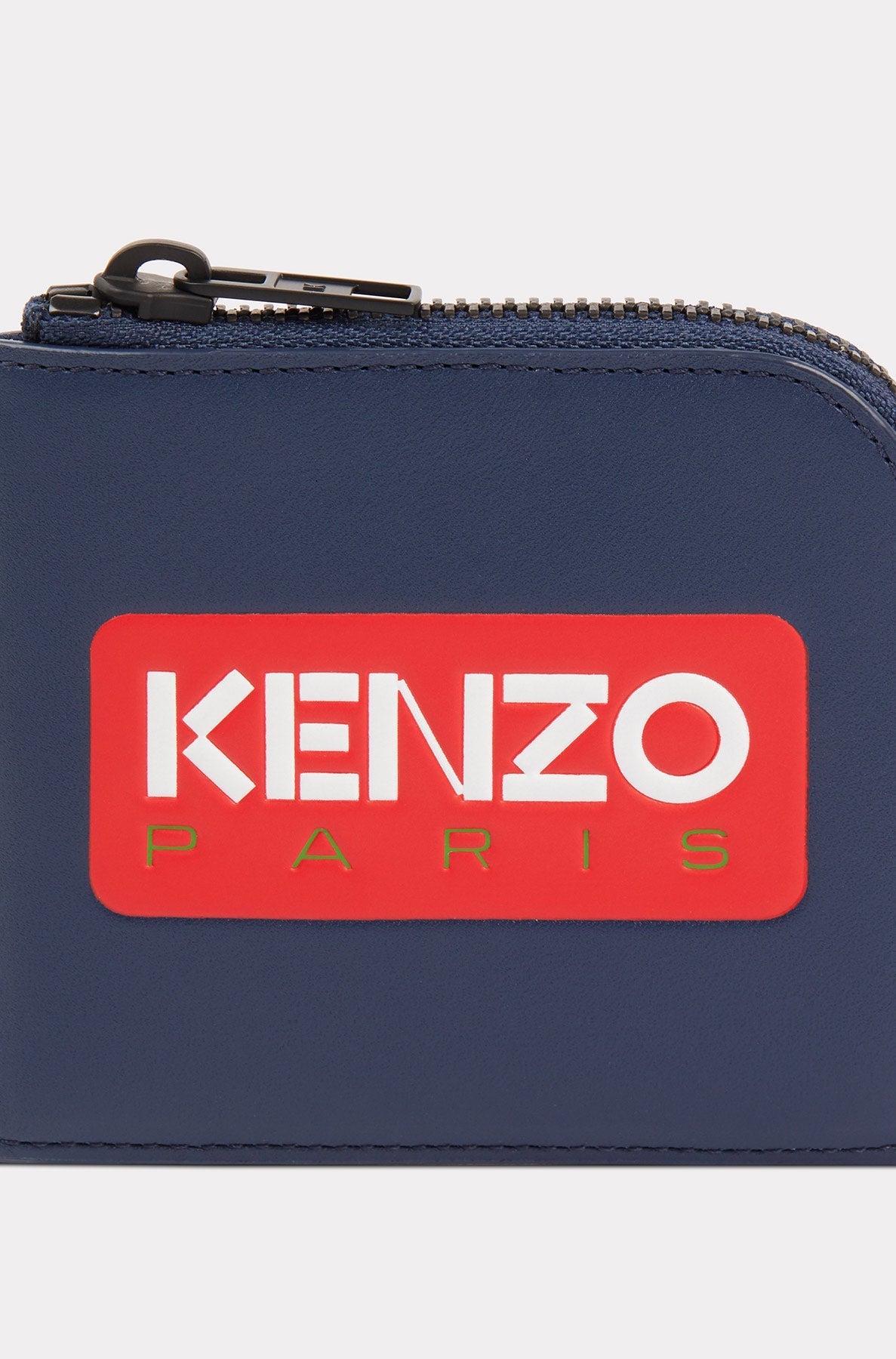 Portefeuille Kenzo Paris zippé en cuir - Midnight Blue