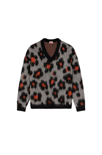 Pull "Hana Leopard" en laine alpaga - Middle Grey